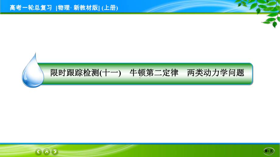 高考物理一轮总复习PPT 限时跟踪检测11.ppt_第1页