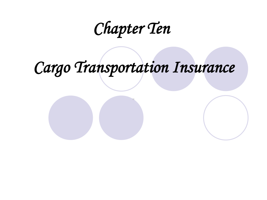 国际贸易实务双语教程(第三版)第十章-货物运输保险课件.ppt_第1页