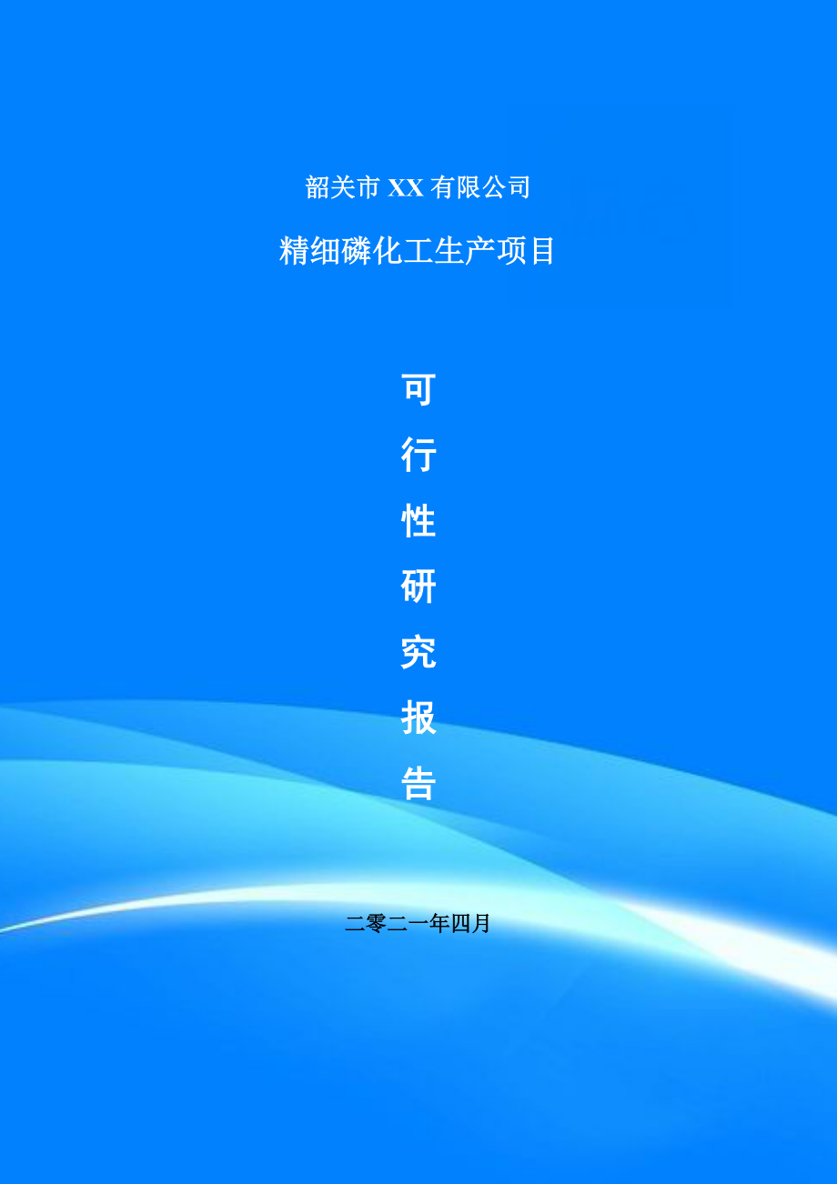 精细磷化工生产项目申请报告可行性研究报告.doc_第1页