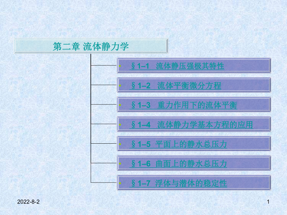 工程流体力学课件流体静力学.ppt_第1页