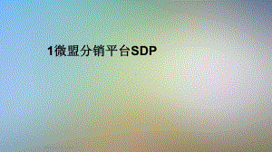 微盟分销平台SDP课件.ppt