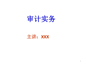 本科课件-审计实务(完整).ppt