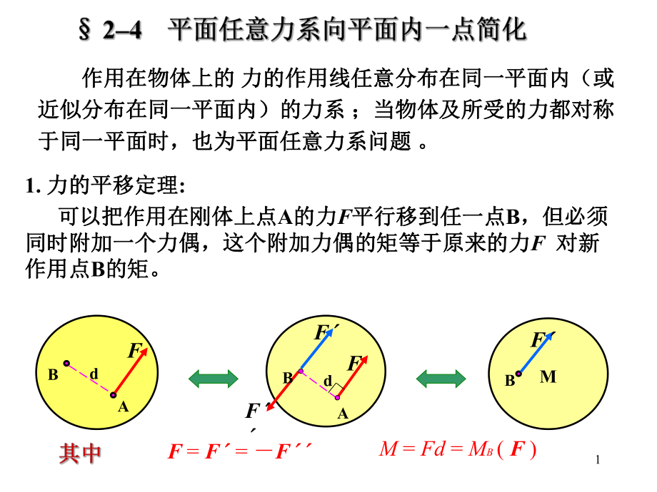 理论力学第2章平面任意力系-精选课件.ppt_第1页