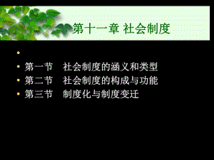 社会学教学课件第十一章社会制度.ppt