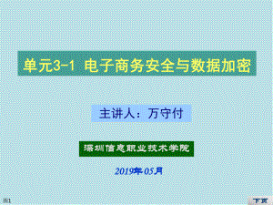 电子商务基础单元3-1-电子商务安全要求与数据加密课件.ppt