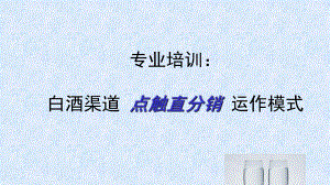 某酒业渠道点触直分销运作模式(PPT-77页)课件.ppt