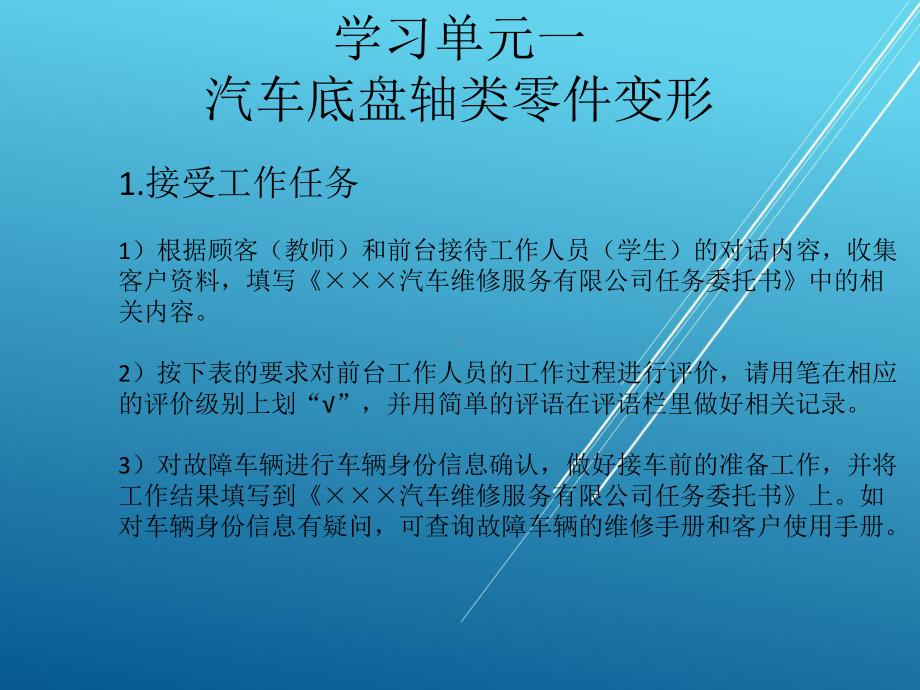 汽车底盘系统的诊断与维修学习单元一课件.pptx_第1页