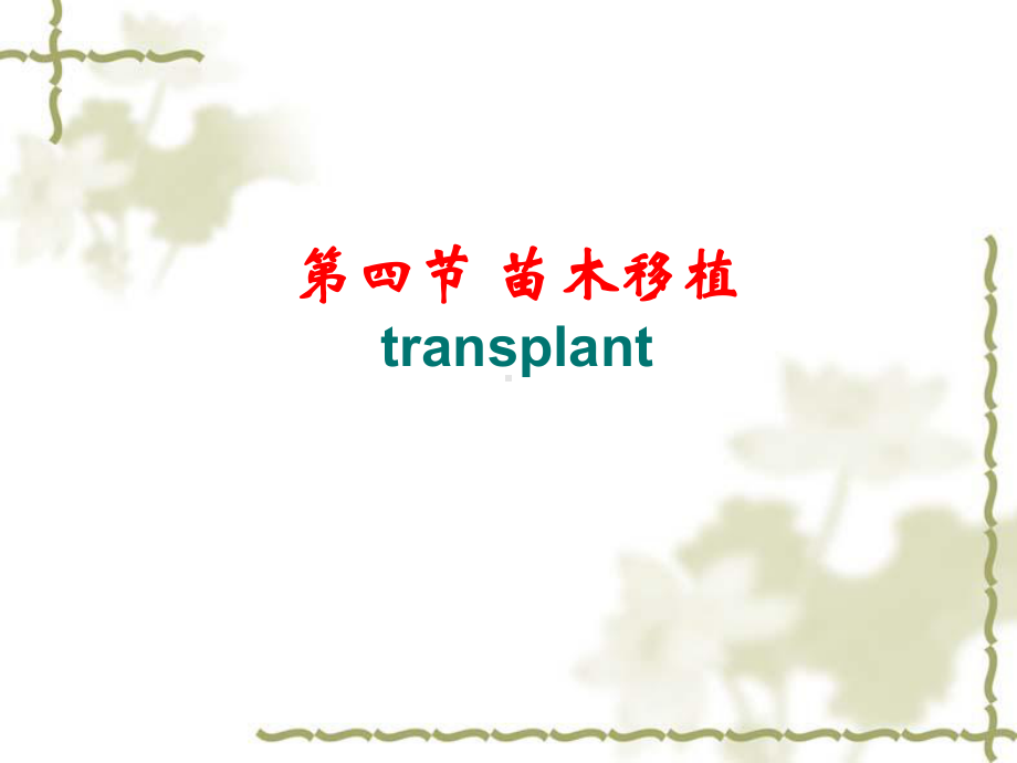 第二篇-第四-五节-苗木移植课件.ppt_第1页