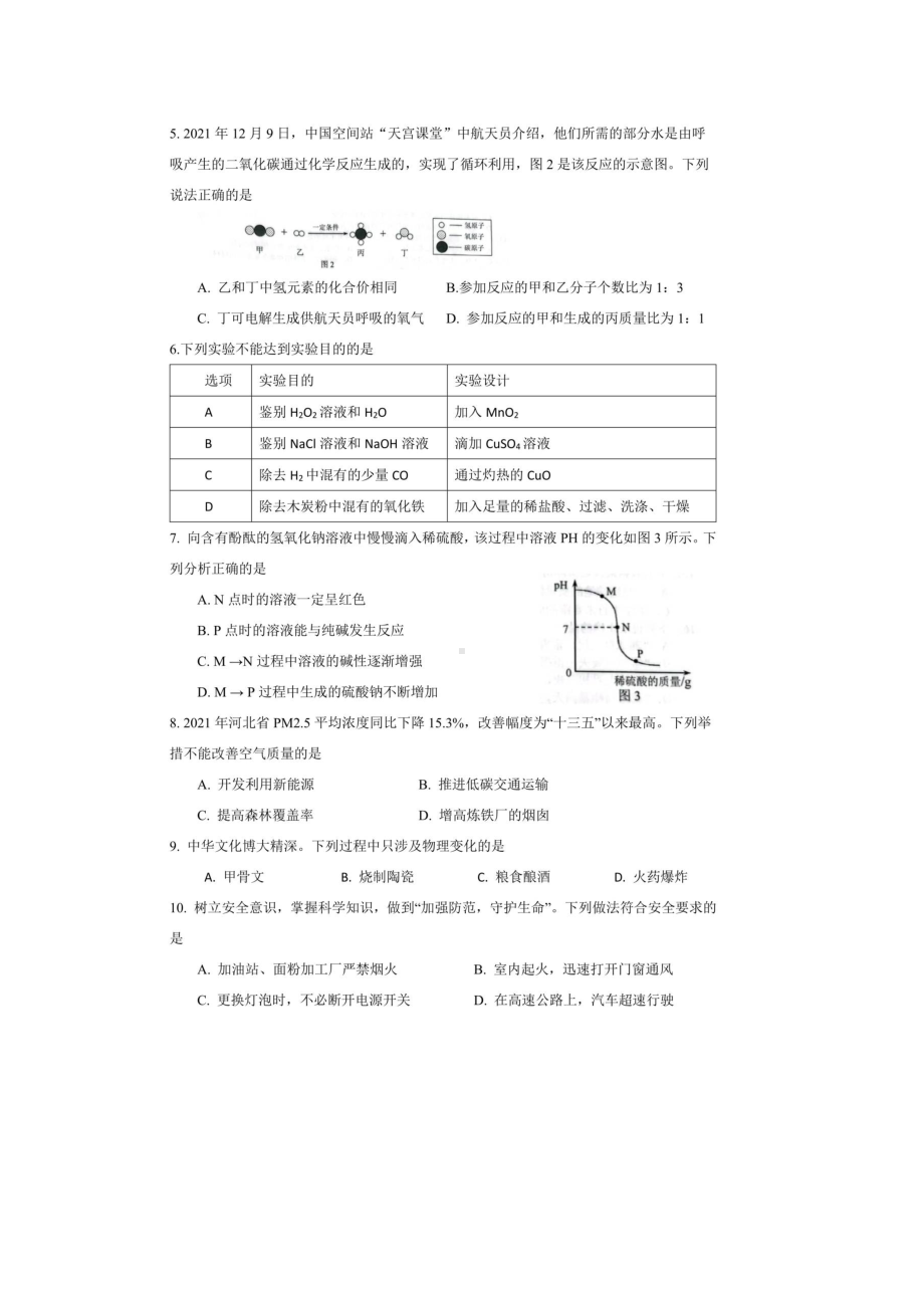 2022年河北中考理科综合真题及参考答案.doc_第2页