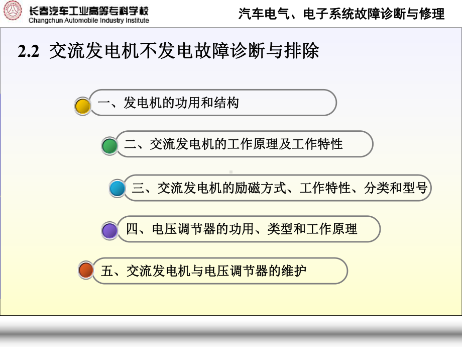 汽车电气系统故障诊断与维修交流发电机不发电故障诊断与排除-PPT课件.ppt_第3页