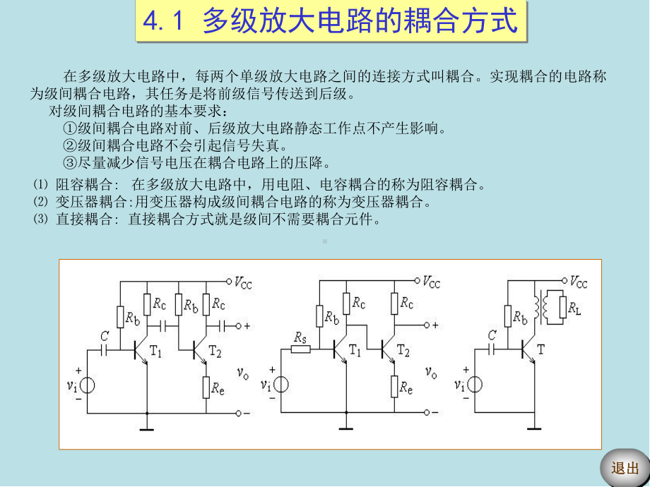 电子技术基础第4章-多极放大电路课件.ppt_第1页