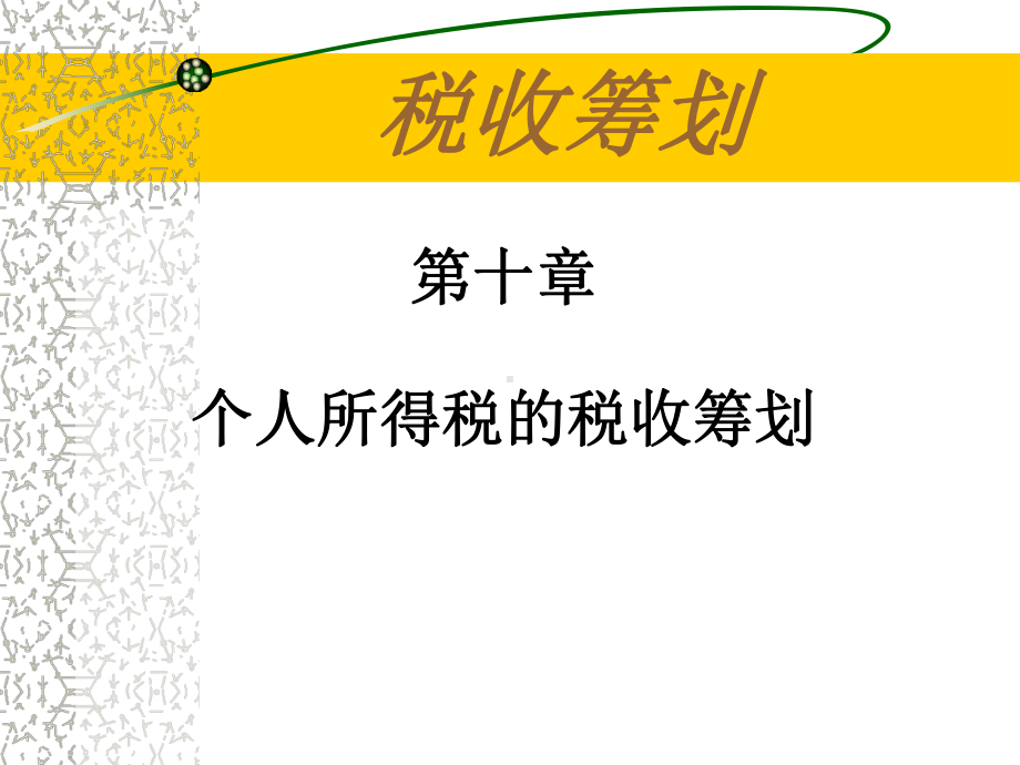 第十章个人所得税筹划课件.ppt_第1页