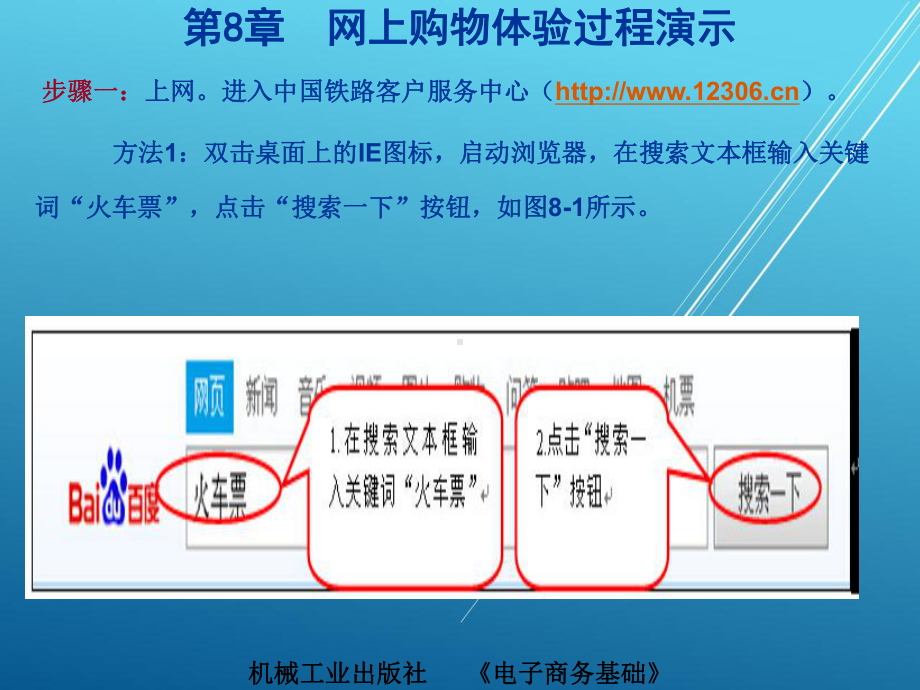 电子商务基础第八章演示文稿1：网上订购火车票课件.ppt_第3页