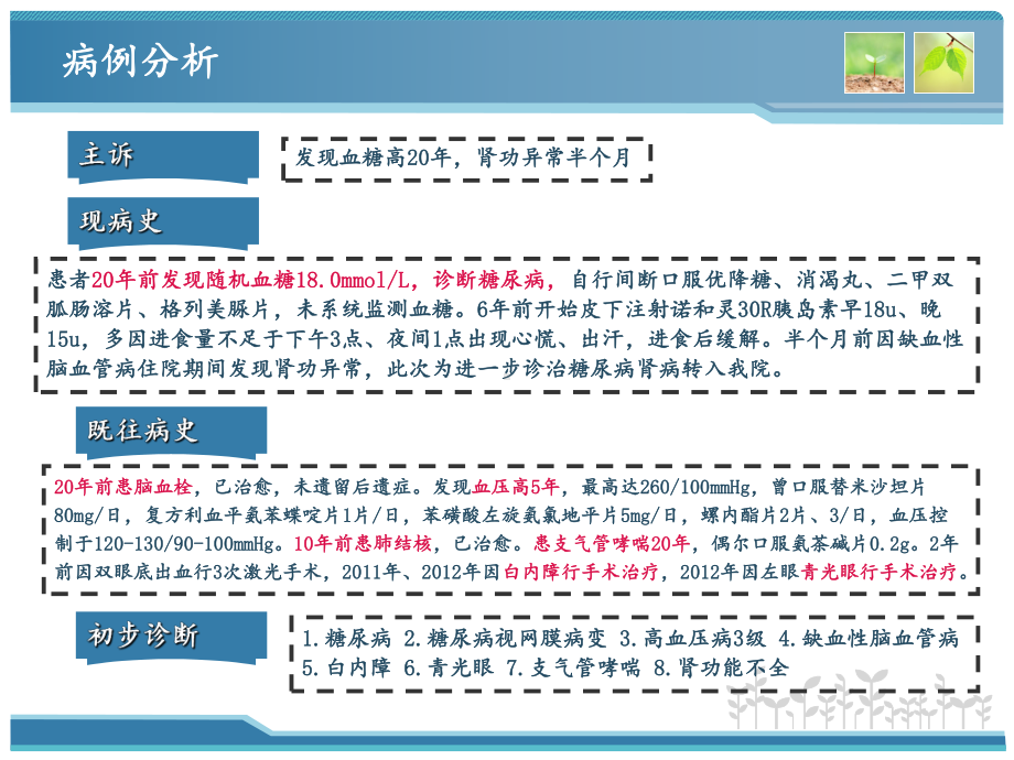 病例分析：糖尿病肾病患者的药学监护课件.ppt_第2页