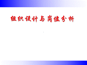 某公司组织设计与岗位分析(ppt-81页).ppt