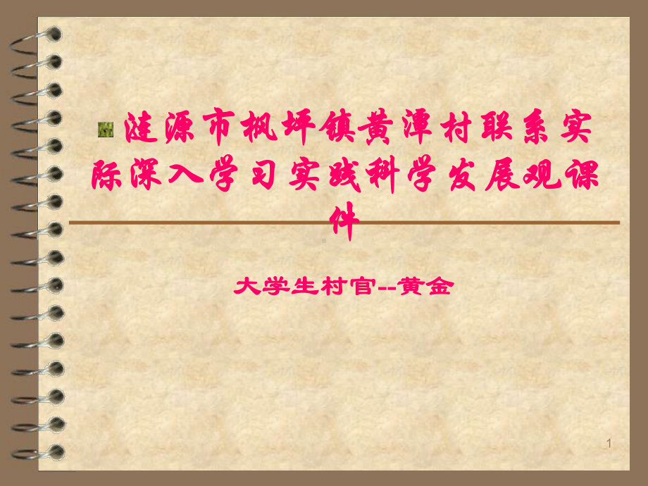 涟源市枫坪镇黄潭村联系实际深入学习实践科学发展观课课件.pptx_第1页