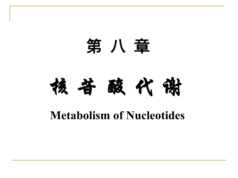 生物化学核苷酸代谢PPT课件.ppt_第1页