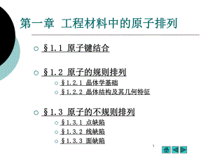 第1章工程材料中的原子排列课件.ppt