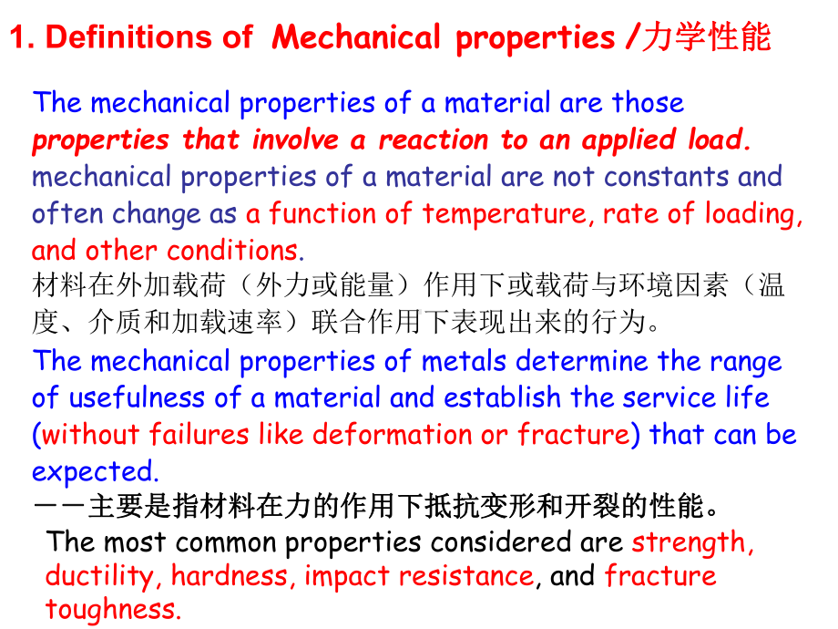 材料性能-Ch1-Uniaxial-Mechanical-Properties讲解课件.ppt_第2页