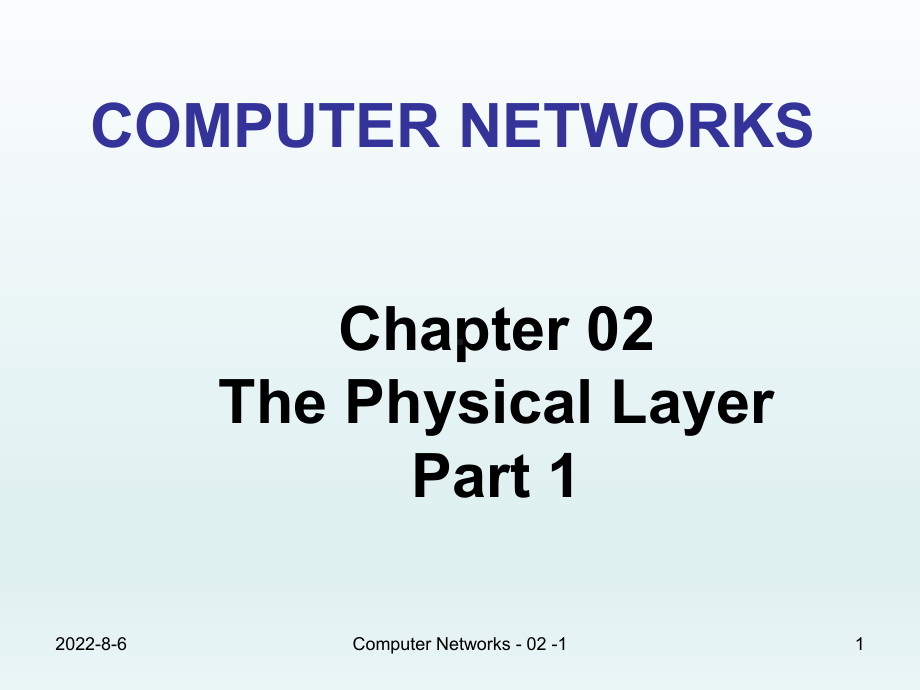 计算机网络英文课件：2-1-Physical-Layer.ppt_第1页