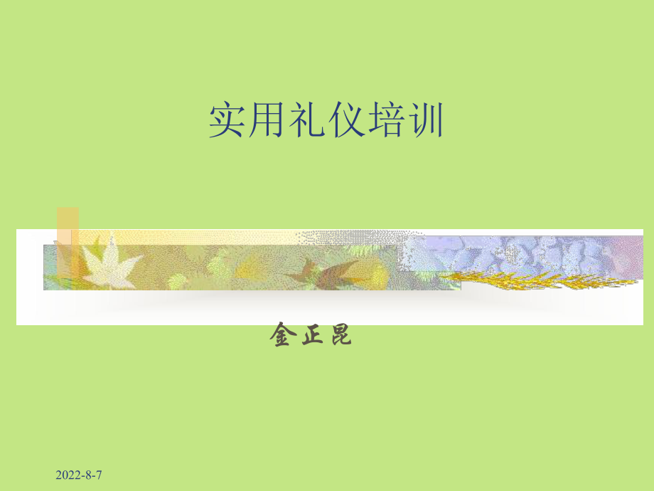 金正昆-实用礼仪培训讲义课件.ppt_第1页