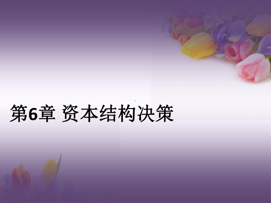 财务管理—第六章资本结构决策课件.ppt_第1页