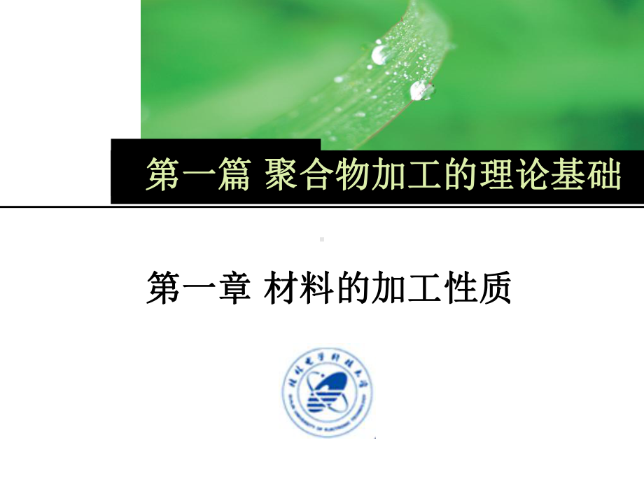 高分子材料成型加工原理课件1.ppt_第1页