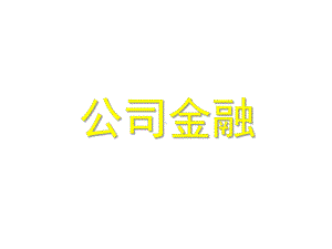 配套课件-《公司金融学》.ppt