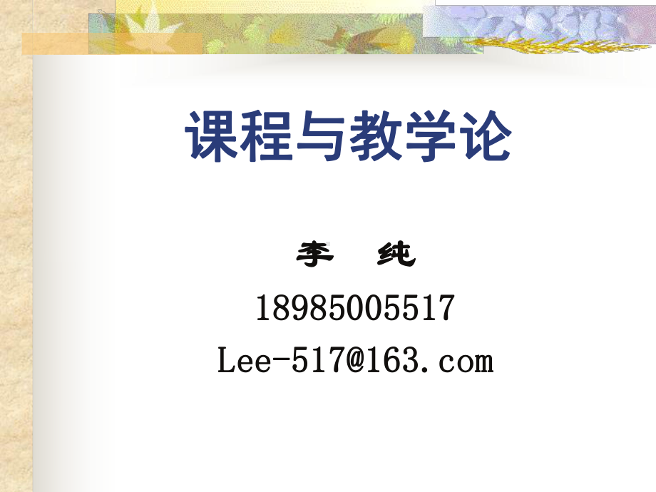 课程与教学概念与课程与教学观课件.ppt_第1页