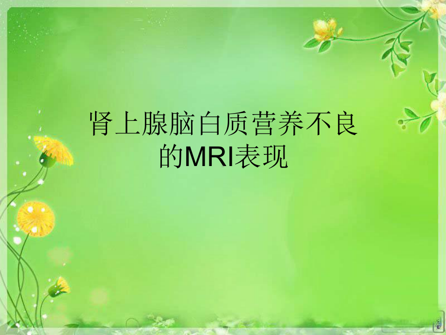 肾上腺脑白质营养不良的MRI表现课件.ppt_第1页