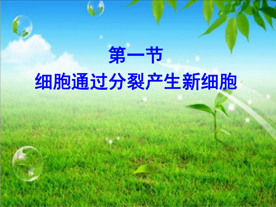 第二章-第一节-细胞通过分裂产生新细胞-ppt.课件.ppt_第1页