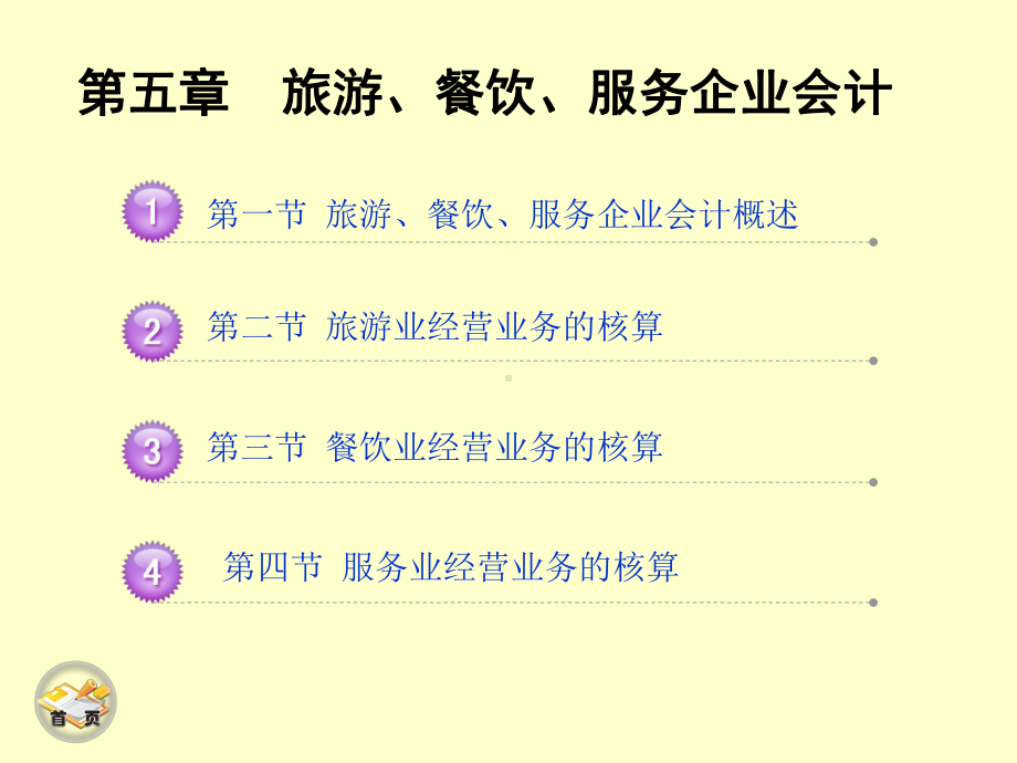 行业会计比较5章-旅游餐饮服务企业会计课件.ppt_第1页