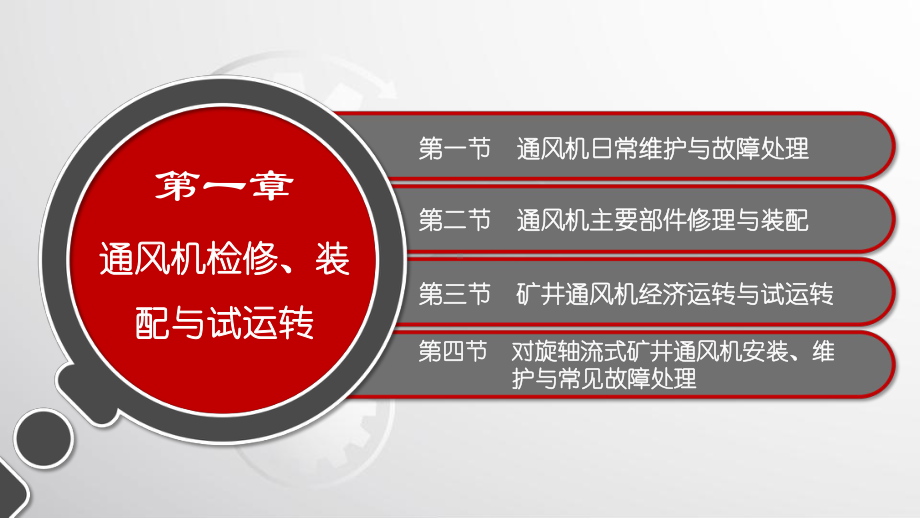 电子课件-《煤矿固定设备维修技能训练(第二版)》-A10-3630-第二章-通风机检修、-装配与试运转.pptx_第1页