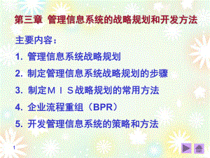 管理信息系统战略规划和开发方法.ppt