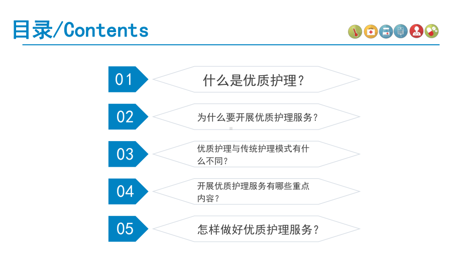 蓝色简约医疗行业护士护理培训PPT模板.pptx_第2页