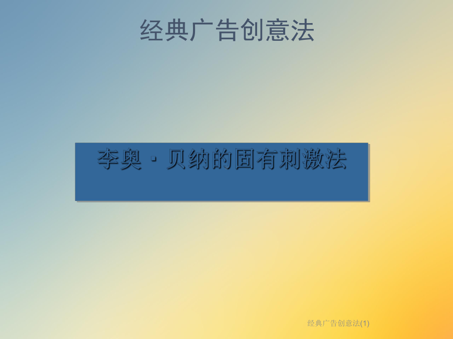 经典广告创意法课件(1).ppt_第3页