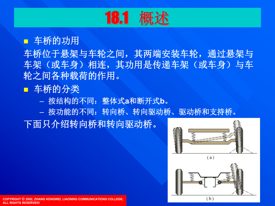 车桥的结构-项目17：车桥的结构、原理、检修、调整和故障诊断课件.ppt_第2页