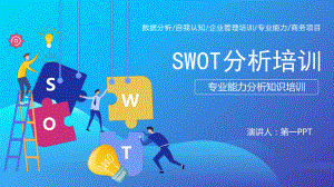 蓝色SWOT分析培训PPT课件.pptx