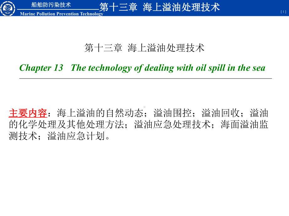 第十三章 海上溢油处理技术-精选课件.ppt_第1页