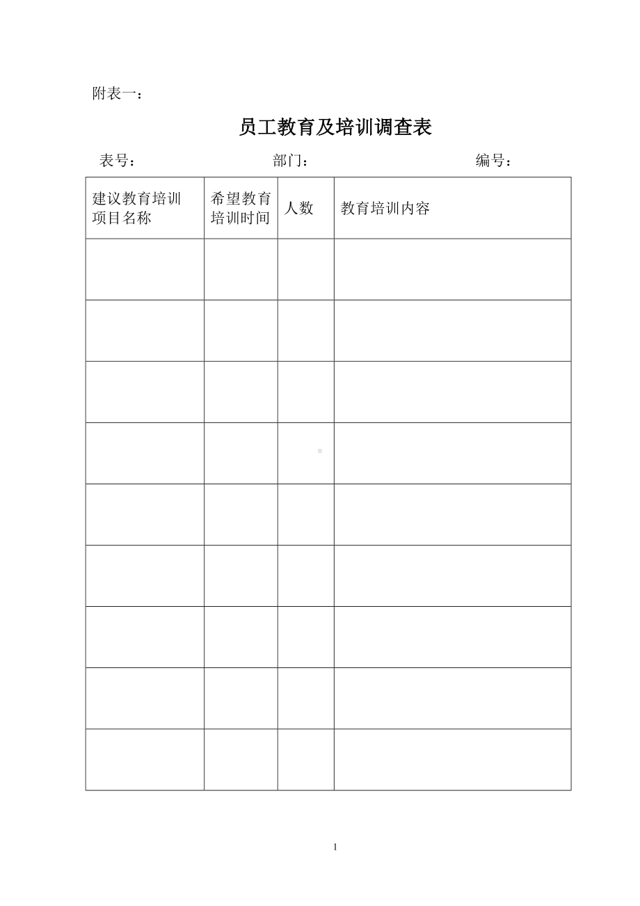 企业员工教育培训管理表格汇编.doc_第1页