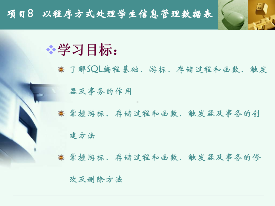 MySQL数据库原理及应用-项目8-以程序方式处理学生信息管理数据表课件.pptx_第2页