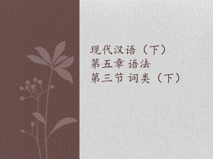 (现代汉语)第五章-第三节-词类(下)词类小结课件.ppt