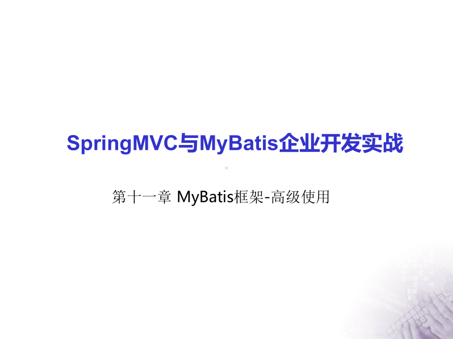 Java-EE-SpringMVC与MyBatis企业开发实战-11-MyBatis高级课件.pptx_第1页