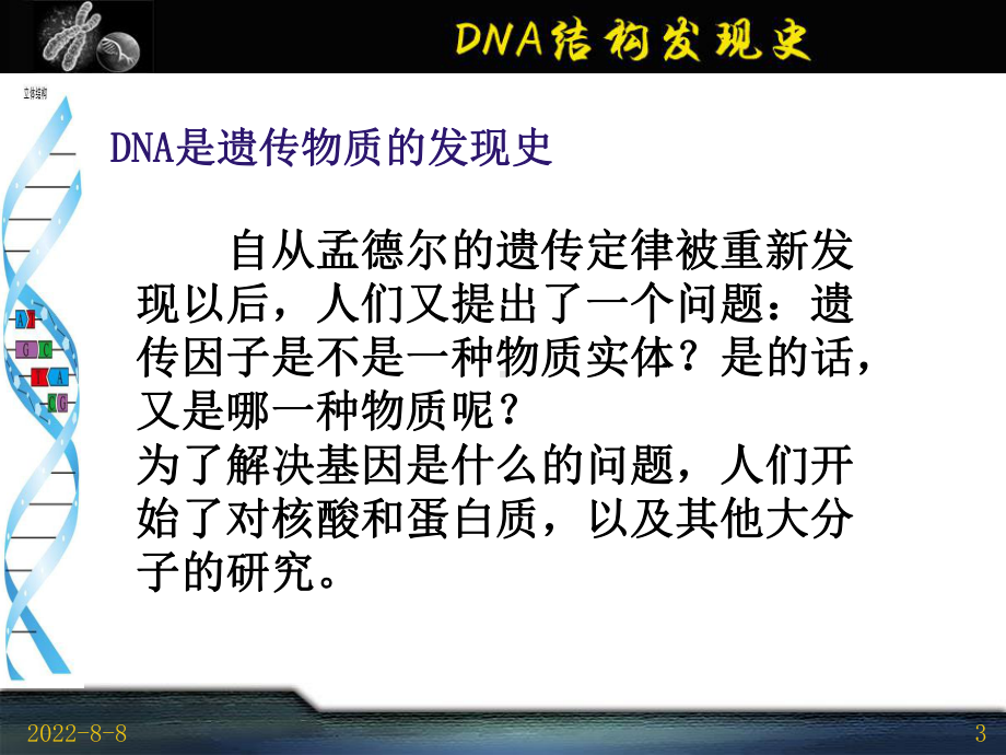 DNA双螺旋结构发现的历史与结构内容.课件.ppt_第3页