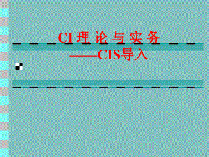 ci理论与实务-cis导入课件.ppt