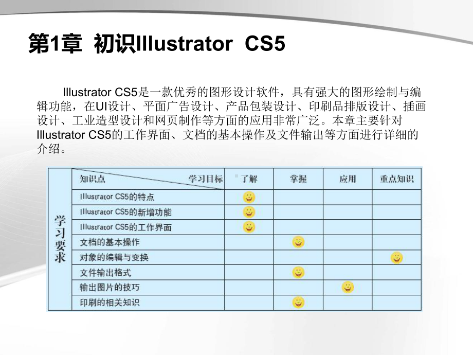 Illustrator-CS5中文版案例教程第1章课件.ppt_第1页