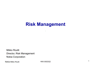 NOKIA风险管理(英文版)课件.ppt
