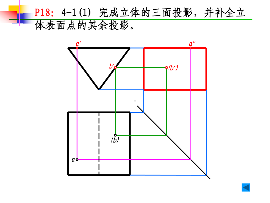 (完整版)机械制图第四章立体的投影习题解答课件.ppt_第3页