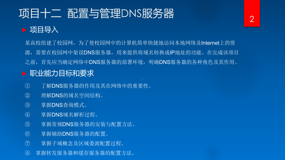 Linux网络操作系统项目教程-项目12-配置与管理DNS服务器课件.pptx_第2页