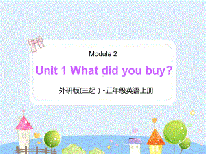 外研版五年级英语上册《Module 2 Unit 1 What did you buy》PPT课件（带内容）.ppt